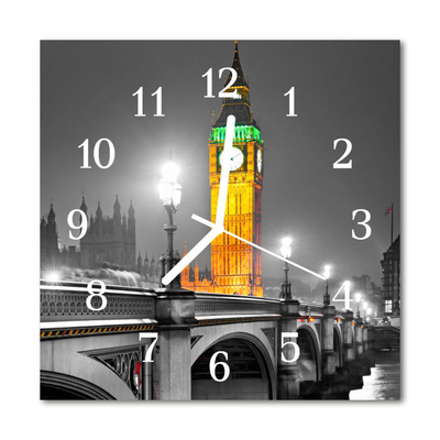 Horloge murale en verre Big ben