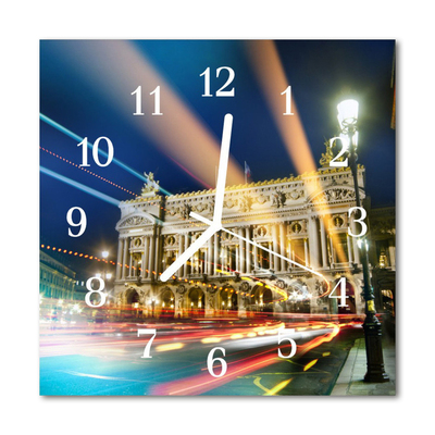 Horloge murale en verre Lumière