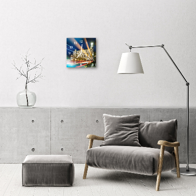 Horloge murale en verre Lumière