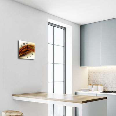 Horloge murale en verre Abstrait