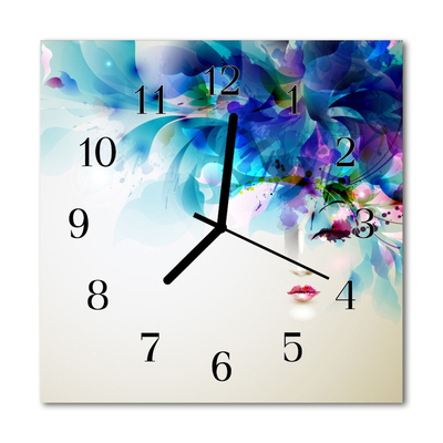 Horloge murale en verre Abstrait