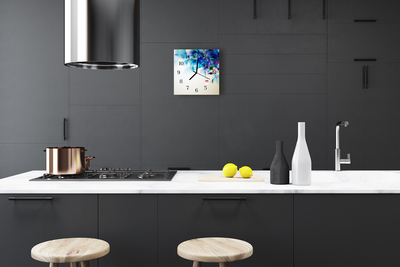 Horloge murale en verre Abstrait