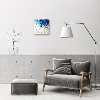 Horloge murale en verre Abstrait