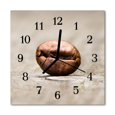 Horloge murale en verre Grain de café