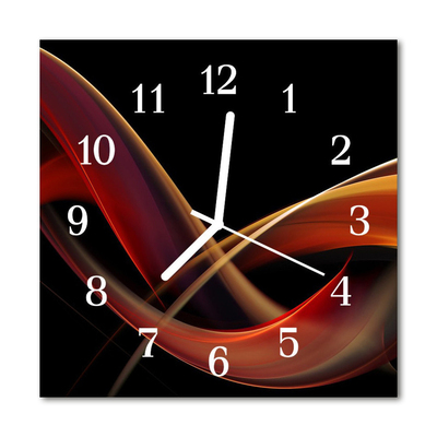 Horloge murale en verre Abstrait