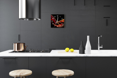 Horloge murale en verre Abstrait