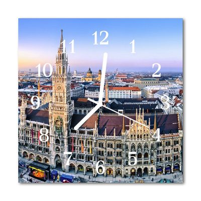 Horloge murale en verre Ligne d'horizon