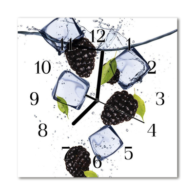 Horloge murale en verre Mûres
