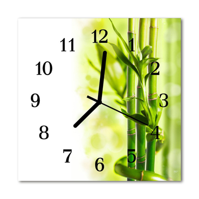 Horloge murale en verre Bambou