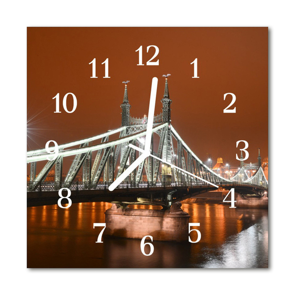 Horloge murale en verre Pont
