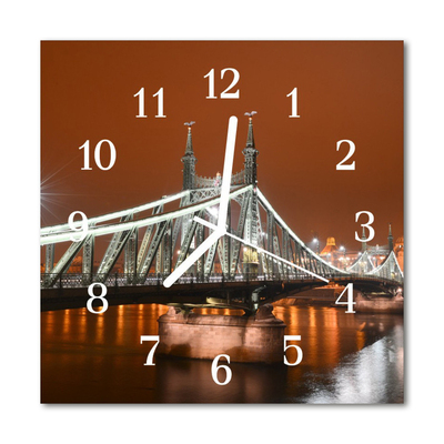 Horloge murale en verre Pont