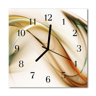 Horloge murale en verre Abstrait