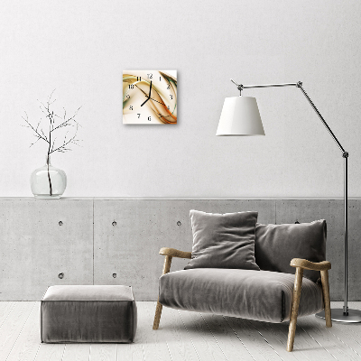 Horloge murale en verre Abstrait