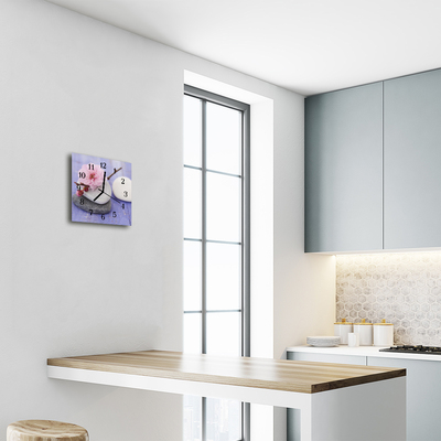 Horloge murale en verre Noyaux