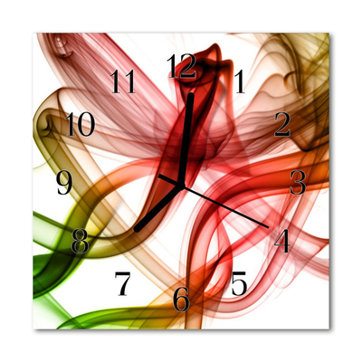Horloge murale en verre Abstrait