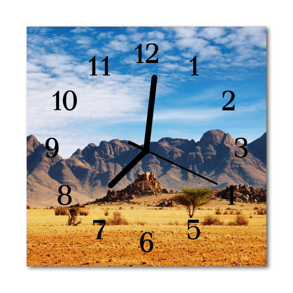 Horloge murale en verre Montagnes