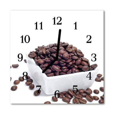 Horloge murale en verre Café en grains