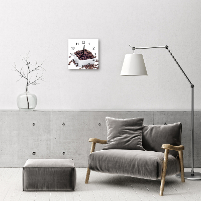 Horloge murale en verre Café en grains