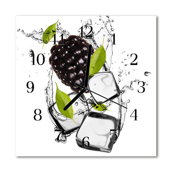 Horloge murale en verre Mûre