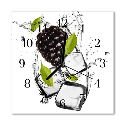 Horloge murale en verre Mûre