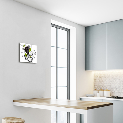 Horloge murale en verre Mûre