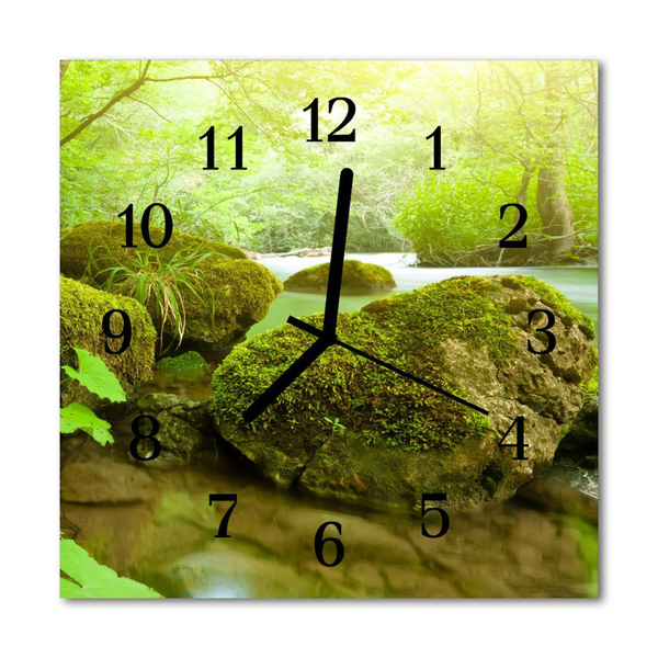 Horloge murale en verre Nature