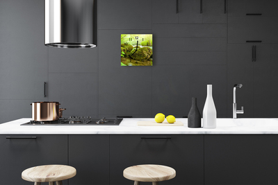Horloge murale en verre Nature