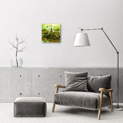 Horloge murale en verre Nature