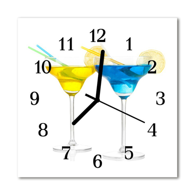 Horloge murale en verre Cocktail