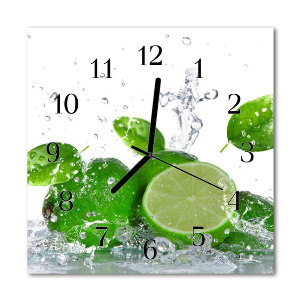 Horloge murale en verre Chaux