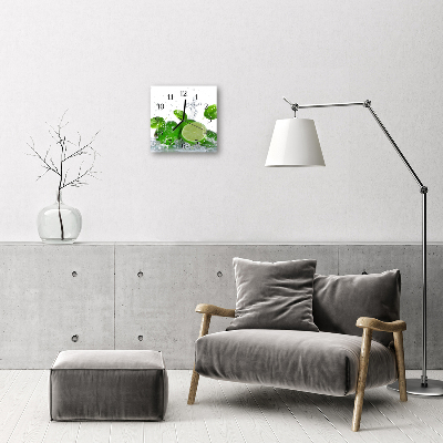 Horloge murale en verre Chaux