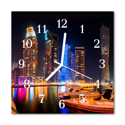 Horloge murale en verre Ligne d'horizon