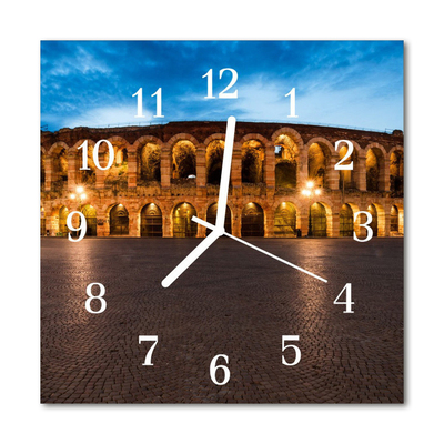 Horloge murale en verre Monument