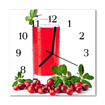 Horloge murale en verre Canneberge