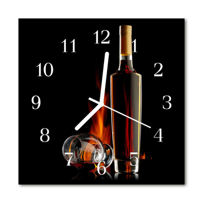 Horloge murale en verre Alcool
