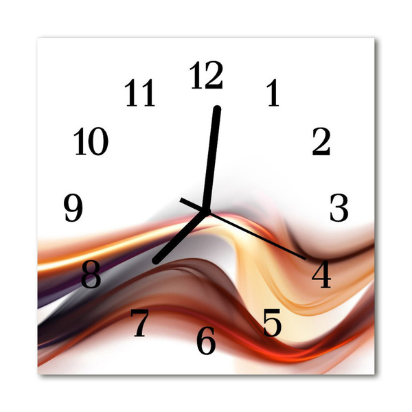 Horloge murale en verre Abstrait