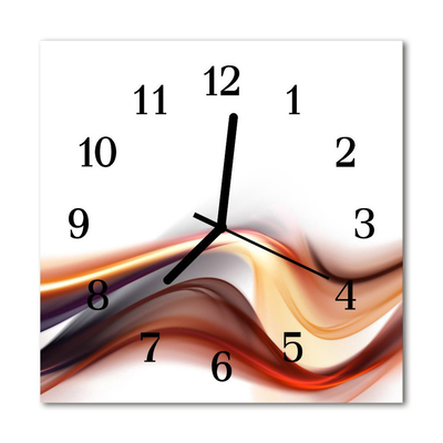 Horloge murale en verre Abstrait