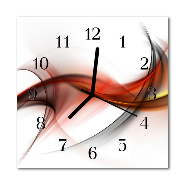 Horloge murale en verre Abstrait