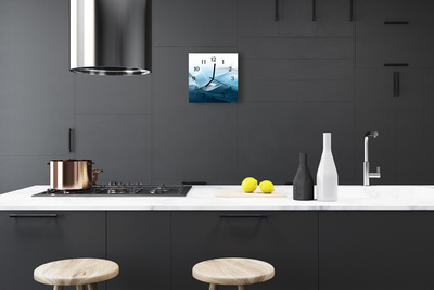 Horloge murale en verre Abstrait