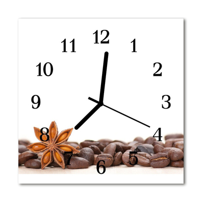 Horloge murale en verre Café en grains