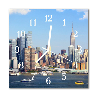 Horloge murale en verre Ligne d'horizon