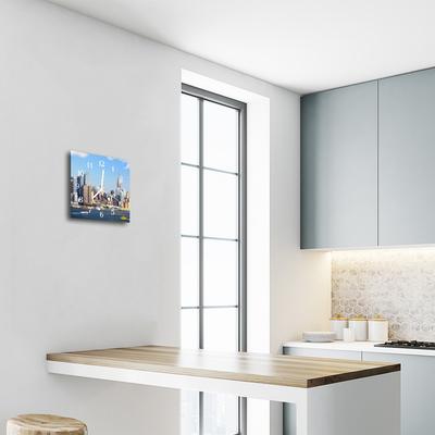 Horloge murale en verre Ligne d'horizon