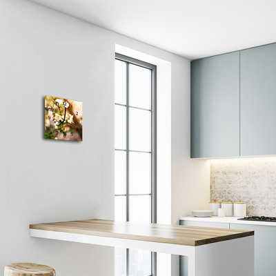 Horloge murale en verre Nature