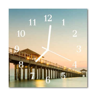 Horloge murale en verre Promenade