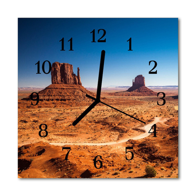 Horloge murale en verre Désert