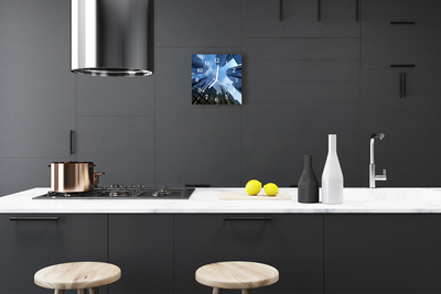 Horloge murale en verre Bâtiments en verre