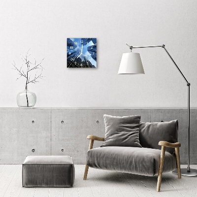 Horloge murale en verre Bâtiments en verre