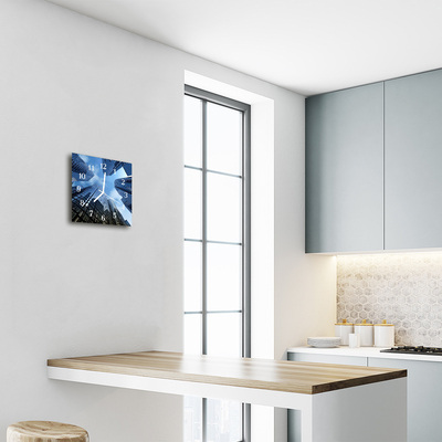 Horloge murale en verre Bâtiments en verre