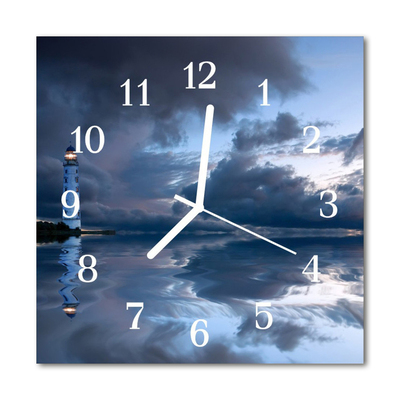 Horloge murale en verre Phare