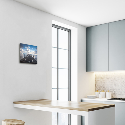 Horloge murale en verre Pont